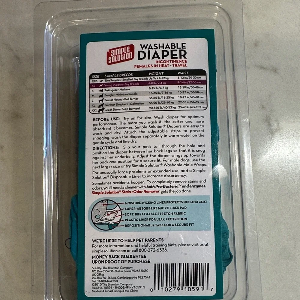 Washable Dog Diaper Cover-Ups - Pink and Turquoise Brand New - Picture 5 of 8